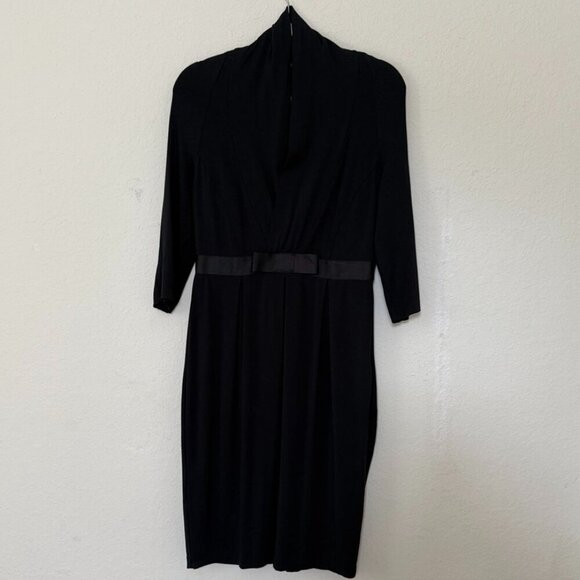 Antonio Melani Black Knitted Dress with 3/4 Sleeves for Office Elegant size S - Picture 2 of 16